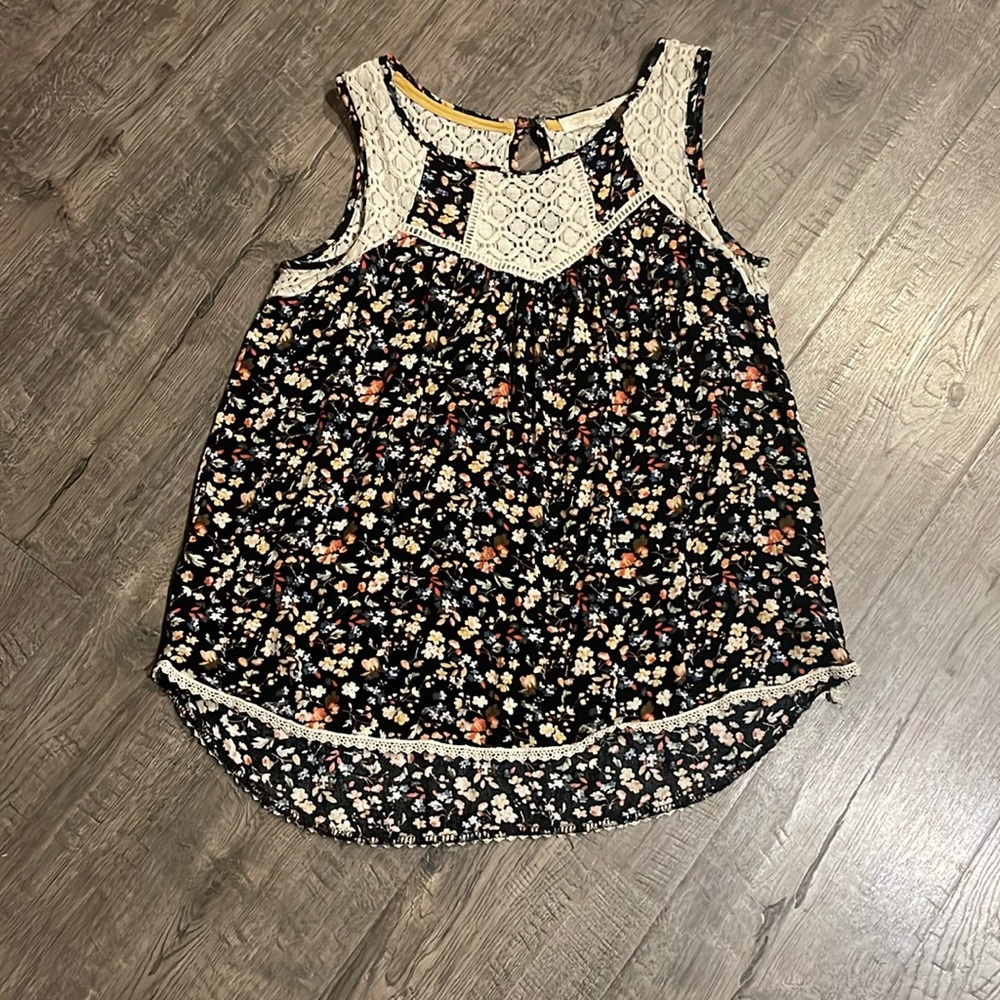 Boho high-low tank top